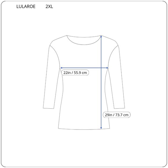 Lularoe Womens Top 2XL Plus Tee Raglan Sleeve Red Black Geometric GEO50E - Picture 4 of 10